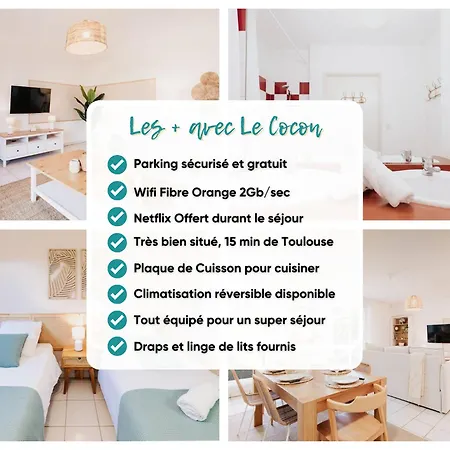 Le Cocon De - Parking - Checkin Autonome Lespinasse