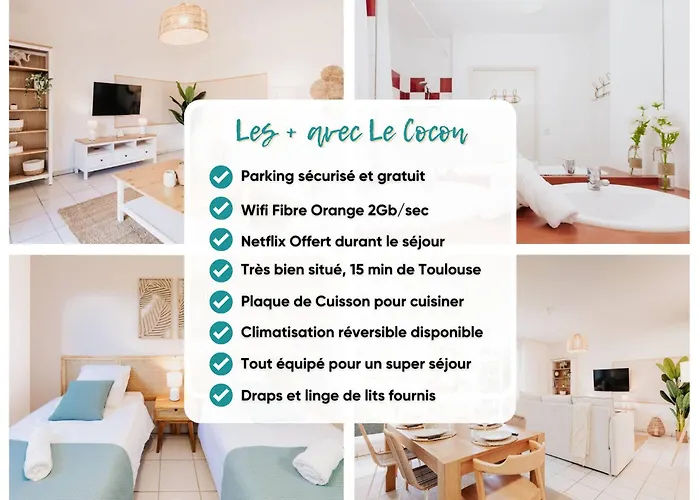 Le Cocon De - Parking - Checkin Autonome Lespinasse